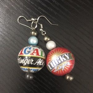 Vintage Bottle Cap Earrings